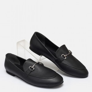 Loafer Ayakkabı Siyah Zincirli