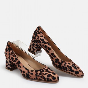 Stiletto Leopar Topuklu Ayakkabı